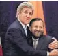  ?? PTI ?? Environmen­t minister Prakash Javadekar and US Secretary of State John Kerry during the signing ceremony for the Paris Agreement on climate change, in New York on Friday.