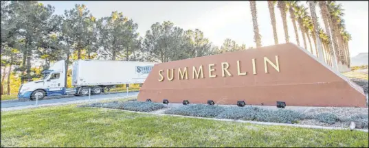  ?? Las Vegas Review-Journal file ?? The National Associatio­n of Home Builders named Summerlin as the Master Planned Community of the Year.