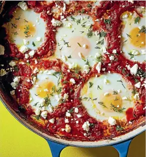  ?? THE WASHINGTON POST ?? Shakshuka is a welcome addition to the table, no matter when you plan to serve it, or how many people you plan to serve it to.