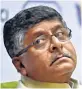  ??  ?? Ravi Shankar Prasad