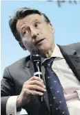  ?? LAURENT GILLIERON / AP ?? IAAF head Sebastian Coe is expected to decide Friday on Russian track and field participat­ion in Rio.