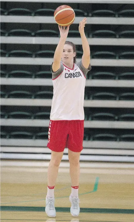  ?? — GREG SOUTHAM ?? Bridget Carleton of Chatham, Ont., is poised to help lead the Canadian women’s basketball program to new heights and could do so for a ‘long time,’ says national team coach Lisa Thomaidis.