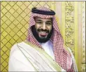  ?? PRESIDENCY PRESS SERVICE ?? Saudi Crown Prince Mohammed bin Salman met this week with the head of Islah, an Islamist political party in Yemen.