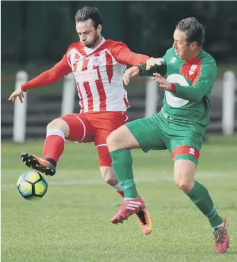  ??  ?? Seaham Red Star battle against Washington in Saturday’s Northern League First Division clash