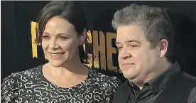  ?? JEFF TURNER/ THE ASSOCIATED PRESS ?? Actor Patton Oswalt, shown with fiancée Meredith Salenger, is defending his engagement from online critics who say the comedian is getting married too soon after his wife’s death last year.