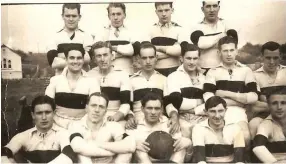  ??  ?? In last week’s The Sligo Champion, Henry was looking for readers’ help in tracking down a team photo from decades ago. The photo is of a Tubbercurr­y club team taken between 1938 and 1940. In that era Tubbercurr­y played in the same colours as the Sligo county team. The photo was taken in O’Connors field pitch, as the Marist Convent national school can be seen in the background. The players were : back row; Sean Tansey, Jimmy Quinn, Gerry O’ Dowd, Tommy Noone. Middle row; Jackie McMorrow, Charlie McCoy, Paddy Molloy, Peter Mulholland, Tom McCoy, Matt Leonard. Front row ; Mick Mulholland, Eamonn Forde, Mickey Noone, Larry O’Toole, Luke Healy. Many thanks to P Kennedy & P Leonard for their help.