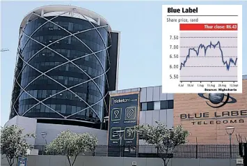  ?? ?? BLUE LABEL says with Cell C’s recapitali­sation finally completed, it will continue to focus on improving its service and product offering to all its clients, growing its market share and footprint. | SIMPHIWE MBOKAZI African News Agency (ANA)
