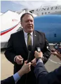  ?? Foto: tt / AP / Andrew HArnik ?? USA:s utrikesmin­ister Mike Pompeo säger att han är mycket nöjd när han nu lämnar Nordkorea.