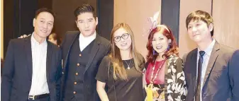  ??  ?? (From left) Mariano Guy, Tim Yap, Donica Aguas, Tessa Prieto-Valdes and Michael Hong.