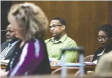  ?? BRAD VEST/THE COMMERCIAL APPEAL VIA AP ?? Quinton Tellis attends day 4 of his trial in Batesville, Miss., on Friday.