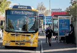  ?? PHOTO: GEORGE HEARD/FAIRFAX NZ ?? The busy bus stop opposite Eastgate Mall on Buckleys Rd which is problemati­c for residents is unlikely to be moved, but could be upgraded instead.
