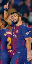  ??  ?? Luis Suarez, 31 anni, quarta stagione al Barcellona AP