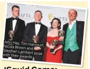  ?? ?? John Hay, Tim Harcourt, Nicola Brown and Stephen Lambert pose with their awards.