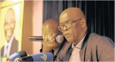  ?? SIBUSISO NDLOVU African News Agency (ANA) ?? ANC secretary-general Ace Magashule addresses media in KwaZulu-Natal. |