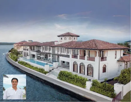  ??  ?? Riccardo Rizzi (inset) has invested seven years and an untold sum completing the Sovereign Islands mansion.