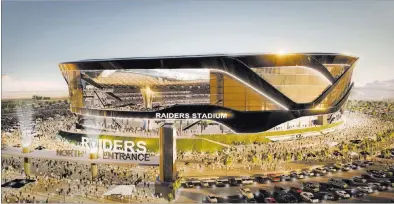  ?? COURTESY OF MANICA ARCHITECTU­RE ?? A rendering shows how the proposed domed stadium for Las Vegas might look.