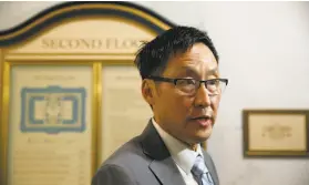  ?? Paul Chinn / The Chronicle 2019 ?? Supervisor Gordon Mar has introduced legislatio­n that would give small businesses in San Francisco a break on licensing and registrati­on fees.