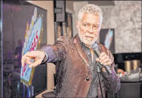  ?? Jerry Metellus ?? Entertaine­r Clint Holmes attends a viewing party on Wednesday for “Black in Vegas,” an hourlong ABC special, at the Stirling Club.