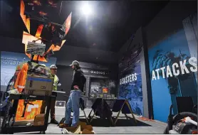  ?? (River Valley Democrat-Gazette/Hank Layton) ?? Work continues on the U.S. Marshals Museum exhibit experience.