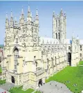  ??  ?? Dr Ben Marsh says three statues at the Cathedral could be at risk following comments made by the Archbishop of Canterbury
