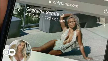  ??  ?? Georgina Gentle es una de las creadoras de contenido de OnlyFans.