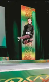  ?? CHRISSA MCLAUGHLIN ?? Zachariah McLaughlin dances during his prize-winning performanc­e at the World Irish Dance Championsh­ips in Ireland.