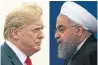  ??  ?? Donald Trump tweeted that hostile threats from Iran could bring dire consequenc­es.