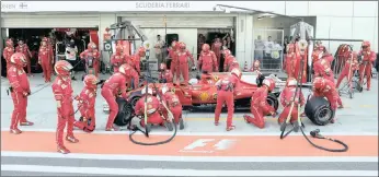  ?? PICTURE: EPA ?? Sebastian Vettel and his Ferrari team will want to keep their good run of results going at the Spanish Grand Prix on Sunday. But they will face tough competitio­n from Mercedes and Red Bull.