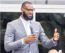  ?? PHIL LONG/AP FILE ?? As he prepares to make his debut with the Los Angeles Lakers in October, LeBron James is also executive producer of an upcoming documentar­y reflecting players’ off-the-court accomplish­ments.