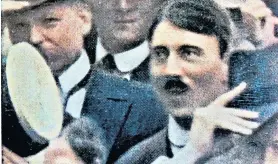  ?? ?? A colourised photo of Hitler in Vienna on the outbreak of war in 1914