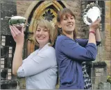  ??  ?? Eileen Duncan from Lewis won the Catherine M B Dunlop Quaich in the learners’ competitor’s choice silver pendent qualifier, with Tiree’s Ishbel Campbell taking home The Margot Campbell Trophy. Ishbel went on to win the Silver Pendant. 17_MOD43dm01