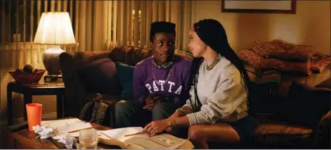  ?? RACHEL MORRISON/OPEN ROAD FILMS VIA AP ?? In this image released by Open Road Films, Shameik Moore, left, and Zoe Kravitz in a scene from “Dope.”