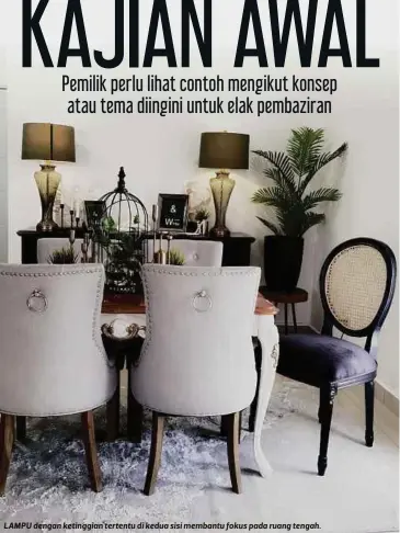  ?? ?? LAMPU dengan ketinggian tertentu di kedua sisi membantu fokus pada ruang tengah.