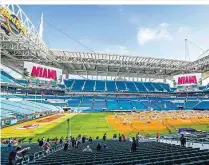  ??  ?? Starauflau­f: Shakira und Jennifer Lopez werden im Hard Rock Stadium von Miami während der Pausenshow auftreten