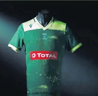  ?? Capture d’écran ?? Le maillot de la Section paloise, dans sa version disponible à la vente pour les supporters, sera entièremen­t fabriqué à partir de produits recyclés. Un engagement écologique de plus pour le club béarnais.