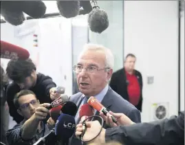  ?? (Photo IP) ?? Jean Leonetti à sa sortie du bureau politique des Républicai­ns, mardi soir à Paris.