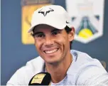  ?? PHOTO: GETTY IMAGES ?? That was then . . . Rafael Nadal talks to the press before having to pull out of the Paris Masters last week.