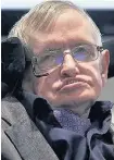  ??  ?? JOY Professor Stephen Hawking