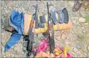  ?? HT PHOTO ?? The weapons recovered in Akhnoor on Tuesday.