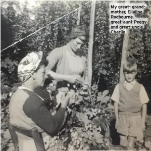  ?? ?? My great- grandmothe­r, Ellaline Radbourne, great-aunt Peggy and great-uncle Charlie