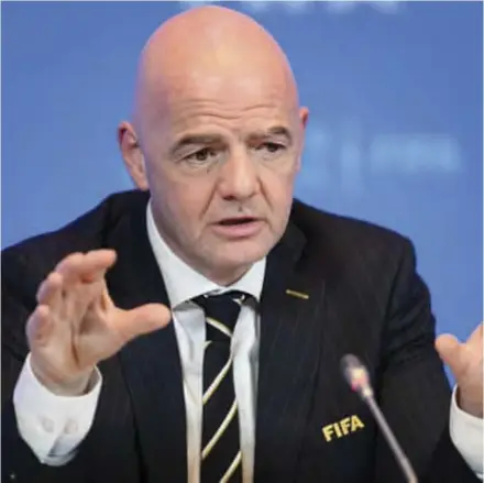  ?? ?? Fifa president Gianni Infantino