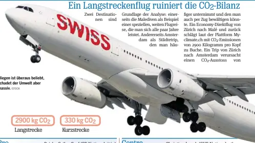  ?? ISTOCK ?? Fliegen ist überaus beliebt, schadet der Umwelt aber massiv.