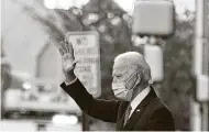  ?? Amr Alfiky / New York Times ?? President-elect Joe Biden departs after speaking about COVID-19 Monday. He’s already modeling the right presidenti­al approach to the pandemic.