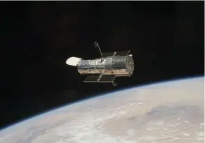  ??  ?? ▲ Going strong: one of the last pictures of Hubble, taken during the 2009 service mission. Hopefully, the Space Telescope will be working for many years to come