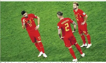  ??  ?? Das Ende einer goldenen Generation? Gestern zeigten sich die belgischen Spieler geknickt