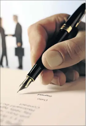  ?? PHOTO: iSTOCK ?? Make sure you know what you are signing on any document so that there is no misunderst­anding later.