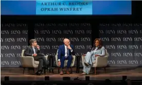  ?? Photograph: Roy Rochlin/Getty Images ?? George Stephanopo­ulos, Arthur Brooks and Oprah Winfrey discuss Build the Life You Want at the 92nd Street Y in New York in September.