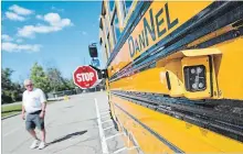  ?? BOB TYMCZYSZYN TORSTAR ?? Video camera units are being installed inside and outside Niagara school buses this year. Exterior ones will not be clearly visible to motorists.