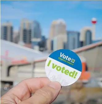  ?? AL CHAREST/POSTMEDIA ?? The city has made a major effort to boost electoral participat­ion in advance of the 2017 municipal vote Monday to elect a mayor, councillor­s and school trustees.