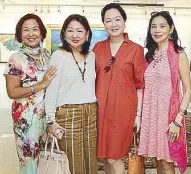  ??  ?? Kim Camacho, Therese Coronel-Santos, Frannie Jacinto and Marivic Rufino